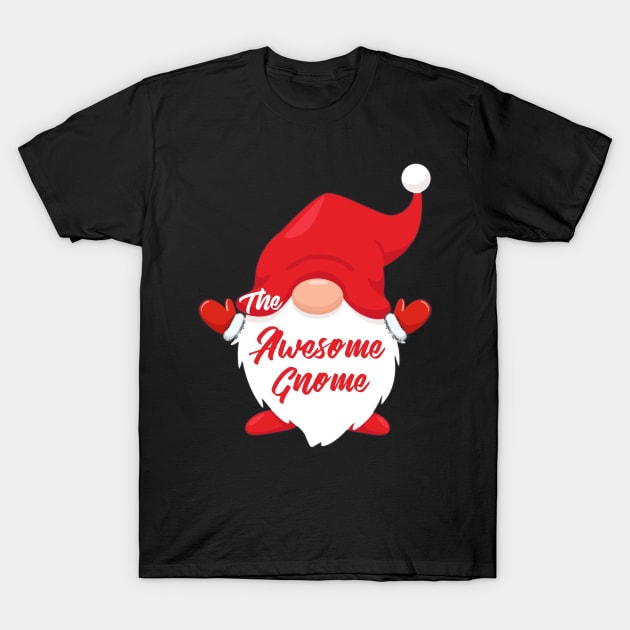 The Awesome Gnome Matching Family Christmas Pajama T-Shirt by Penda